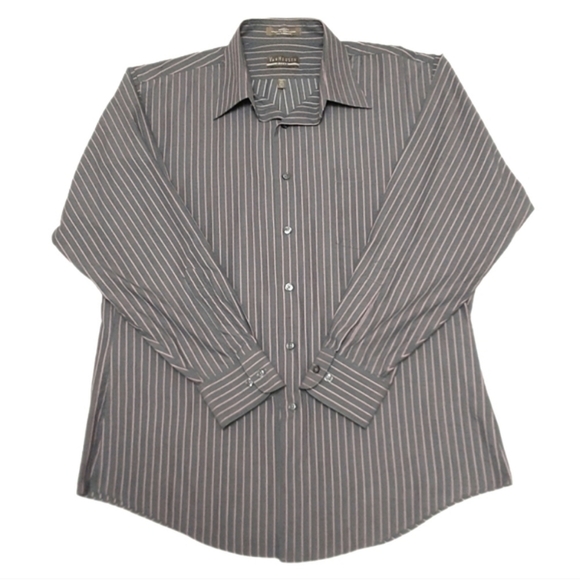 Van Heusen Button Up Fitted Shirt Mens Large - Picture 2 of 13